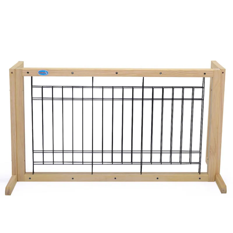 Solid Wood Indoor Freestanding Adjustable Pet Gate 21"